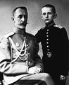 Александр Щербачев с отцом, генерал-лейтенантом Д.Г. Щербачевым, 1909.jpg