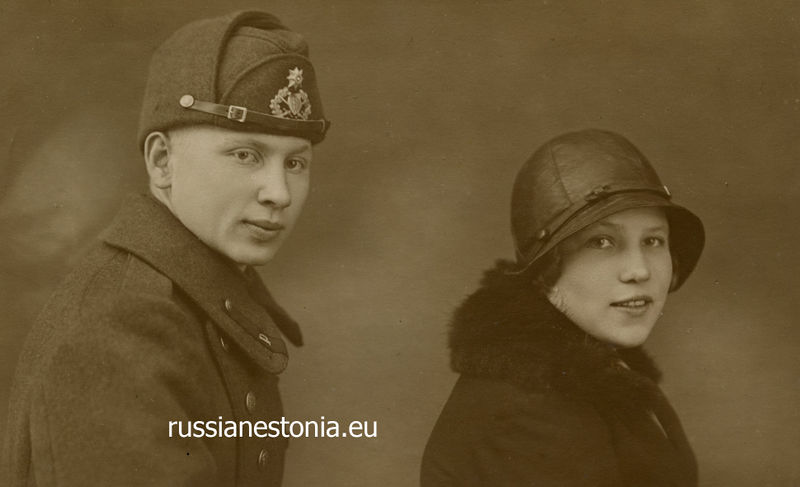 Файл:Рядовой саперного батальона Сергей Ланус и Адель Вагнер, 1926.jpg