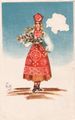 Девушка в народном костюме Мухумаа. Почтовая карточка по рисунку Карла Гершельмана.jpg